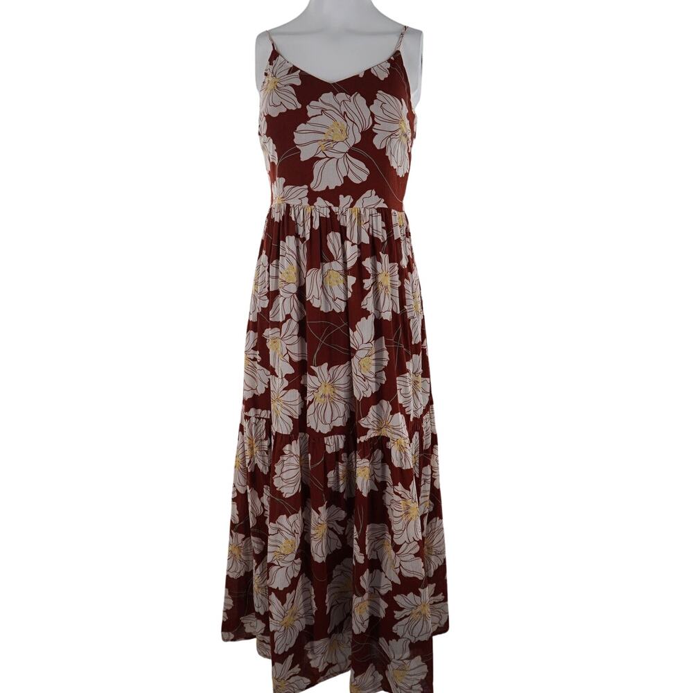 Gap Cotton Floral Maxi Dress - Size 2 - Coco White Yellow - Picture 1 of 7
